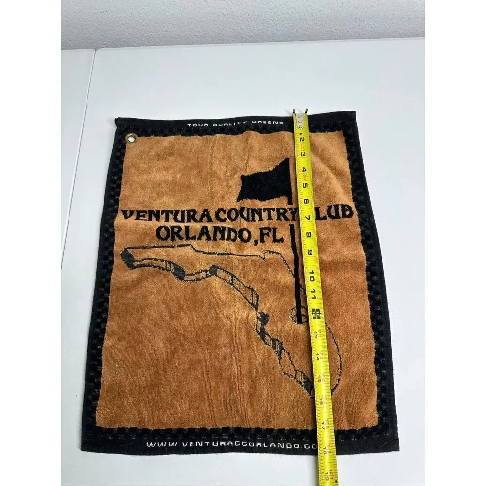 Golf Towel VTG Ventura Country Club Orlando FL Cotton Mobil Pro Shop Made in USA